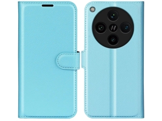 Oppo Find X8 Pro 5G Lederhülle Portemonnaie Karten Etui hellblau