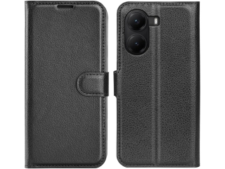 Xiaomi Poco X7 Pro Lederhülle Portemonnaie Karten Etui schwarz
