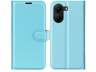 Xiaomi Poco X7 Pro Lederhülle Portemonnaie Karten Etui hellblau