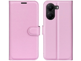 Xiaomi Poco X7 Pro Lederhülle Portemonnaie Karten Etui rosa