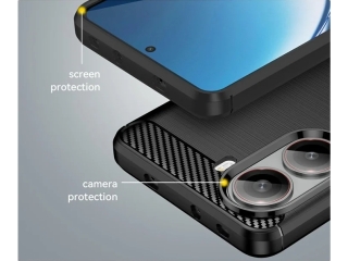 Xiaomi Poco X7 Pro Carbon Gummi Hülle TPU Case schwarz