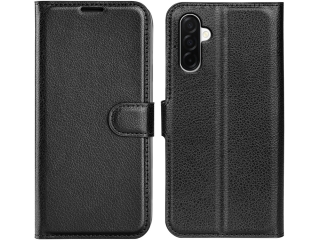 Samsung Galaxy A56 Lederhülle Portemonnaie Karten Etui schwarz