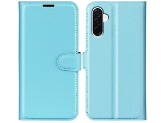 Samsung Galaxy A56 Lederhülle Portemonnaie Karten Etui hellblau