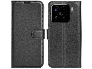 Xiaomi 15 Lederhülle Portemonnaie Karten Etui schwarz