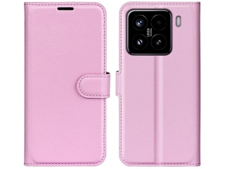 Xiaomi 15 Lederhülle Portemonnaie Karten Etui rosa