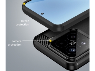 Xiaomi 15 Carbon Gummi Hülle TPU Case schwarz