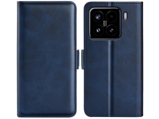 Xiaomi 15 Leder Hülle Karten Ledertasche dunkelblau