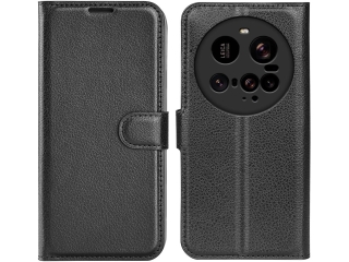 Xiaomi 15 Ultra Lederhülle Portemonnaie Karten Etui schwarz