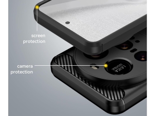 Xiaomi 15 Ultra Carbon Gummi Hülle TPU Case schwarz