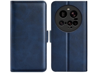 Xiaomi 15 Ultra Leder Hülle Karten Ledertasche dunkelblau