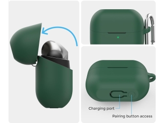Samsung Galaxy Buds3 Pro Liquid Silikon Case Hülle nachtgrün