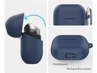 Samsung Galaxy Buds3 Pro Liquid Silikon Case Hülle navyblau