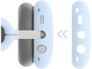 Apple AirPods Max Liquid Silikon Kopfhörer Schutzhülle baby blue