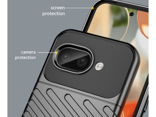 Google Pixel 9a SpaceCase Stripes Anti-Impact Hülle schwarz