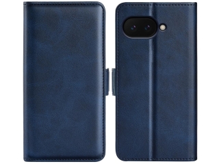 Google Pixel 9a Leder Hülle Karten Ledertasche dunkelblau