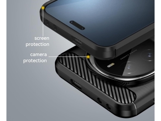 Honor Magic7 Pro Carbon Gummi Hülle TPU Case schwarz