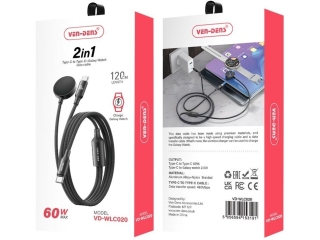 Ven-Dens 2-in-1 Flexible USB-C Galaxy Watch Data & Charge Kabel 1.2m