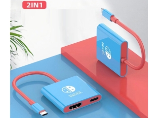 NeedUse Switch USB-C auf HDMI Adapter 4K 1080p mit Charge-In 60W