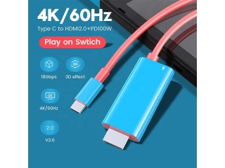 NeedUse Switch USB-C auf HDMI Monitor TV Kabel 4K 60Hz 2m