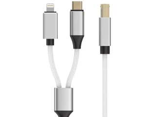 USB-C/Lightning zu USB Typ B Kabel für Midi Musik & Drucker, HDDs 1.5m