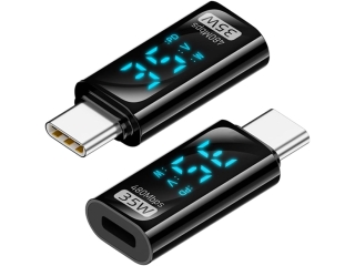 Lightning auf USB-C Adapter bis 35W 480 Mbps mit LED Volt Watt Display