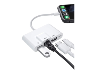 4-in-1 Lightning zu Ethernet OTG Digital AV HDMI USB Adapter