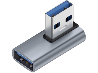 USB-A auf USB-A 90 Grad Winkel nach links flach Adapter (male/female)