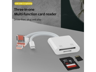 Dual Head USB-C/USB-A Lightning Photo SD Card Adapter