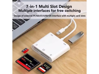Dual Head USB-A/Lightning USB Photo SD Card CF Kamera Adapter