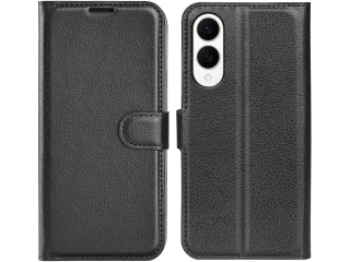 Samsung Galaxy S25 Edge Lederhülle Portemonnaie Karten Etui schwarz