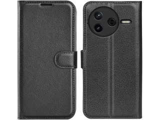 Xiaomi Poco F7 Pro Lederhülle Portemonnaie Karten Etui schwarz