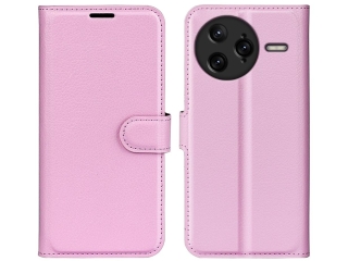 Xiaomi Poco F7 Ultra Lederhülle Portemonnaie Karten Etui rosa