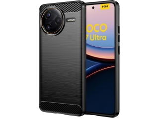 Xiaomi Poco F7 Ultra Carbon Gummi Hülle TPU Case schwarz