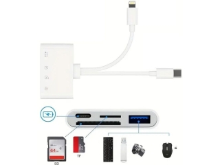 4-in-1 USB-C & Lightning Photo Camera Cardreader USB 3.0 OTG Adapter