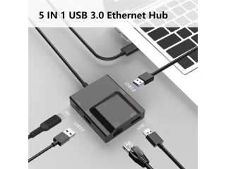 5-in-1 USB-C HDMI Gigabit Ethernet USB-A 100W Multiport Adapter