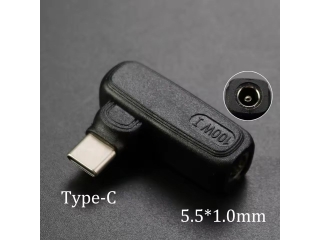 DC 5.5 x 1.0 mm auf USB-C Ladeadapter L-Form PD 100W