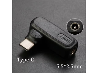 DC 5.5 x 2.5 mm auf USB-C Ladeadapter L-Form PD 100W