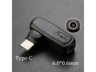 DC 6.0 x 3.7 / 0.6 mm auf USB-C Ladeadapter L-Form PD 100W