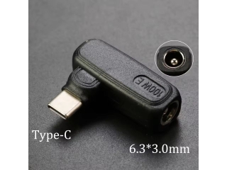 DC 6.3 x 3.0 mm auf USB-C Ladeadapter L-Form PD 100W