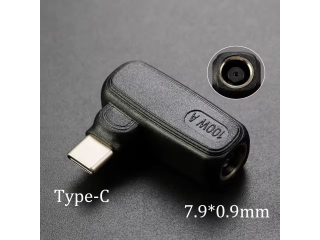 DC 7.9 x 5.5 / 0.9 mm auf USB-C Ladeadapter L-Form PD 100W