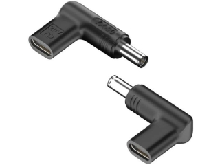 USB-C auf DC 6.5 x 4.4 / 1.4 mm Ladeadapter L-Form PD 20V 100W