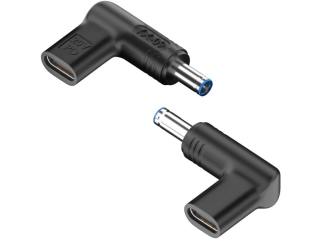 USB-C auf DC 4.5 x 3.0 mm HP Ladeadapter L-Form PD 20V 100W
