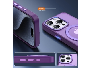 Apple iPhone 14 Pro Kameraschutz Hülle mit MagSafe Standring purple