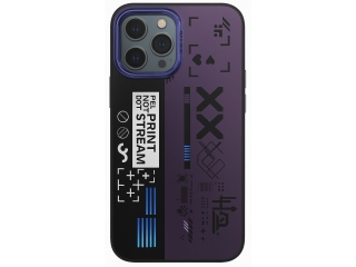 Apple iPhone 14 Plus Purple Print Stream Hülle