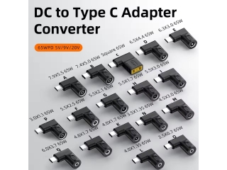 17-teiliges DC-zu-USB-C Adapter-Set (PD 5V/9V/20V max. 65W)