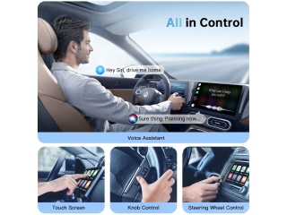 2-in-1 Wireless iOS Carplay & Android Auto Adapter Kabel schwarz