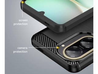 Xiaomi Redmi A5 Carbon Gummi Hülle TPU Case schwarz