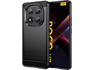 Xiaomi Poco X7 Carbon Gummi Hülle TPU Case schwarz