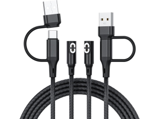 2-in-1 USB-C/USB-A zu Shokz OpenRun magnetisches Charge Ladekabel