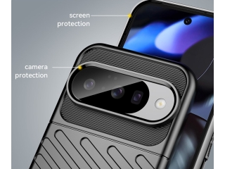 Google Pixel 10 SpaceCase Stripes Anti-Impact Hülle schwarz